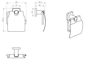 Держатель для туалетной бумаги Wonzon & Woghand WW-V1802-BG брашированное золото